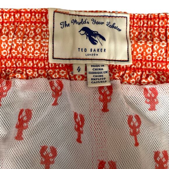 Ted Baker Men's Swim Trunk Toucan Print Size 4 Large Lined Pockets - Picture 8 of 10